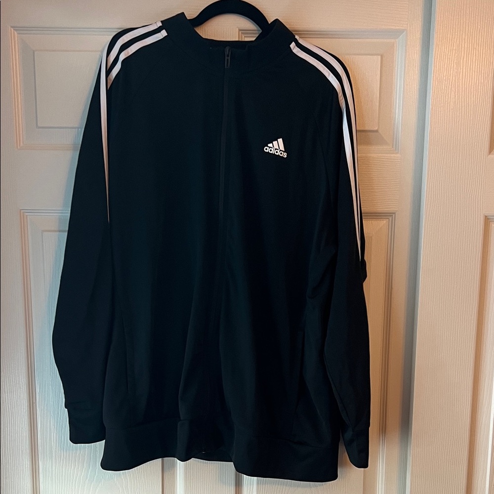 Adidas Black and White Track Jacket